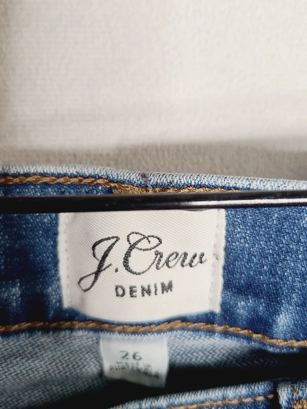 J. Crew Billie Demi Boot Crop Medium Blue Straight-Leg Women's Jeans